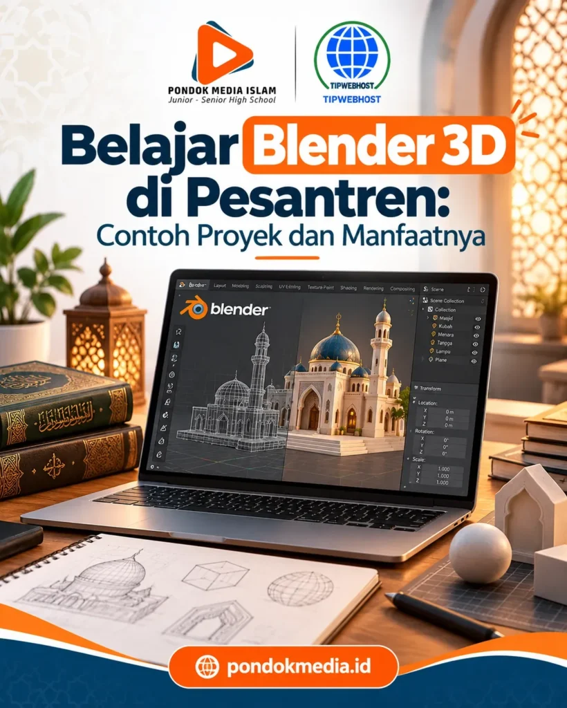 Belajar Blender 3D di Pesantren: Contoh Proyek dan Manfaatnya - Pondok Media Islam