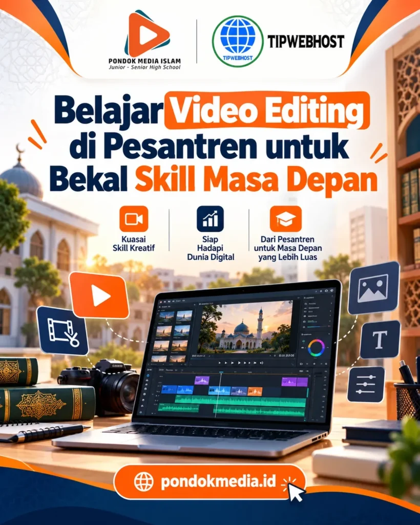 Belajar Video Editing di Pesantren untuk Bekal Skill Masa Depan - Pondok Media Islam