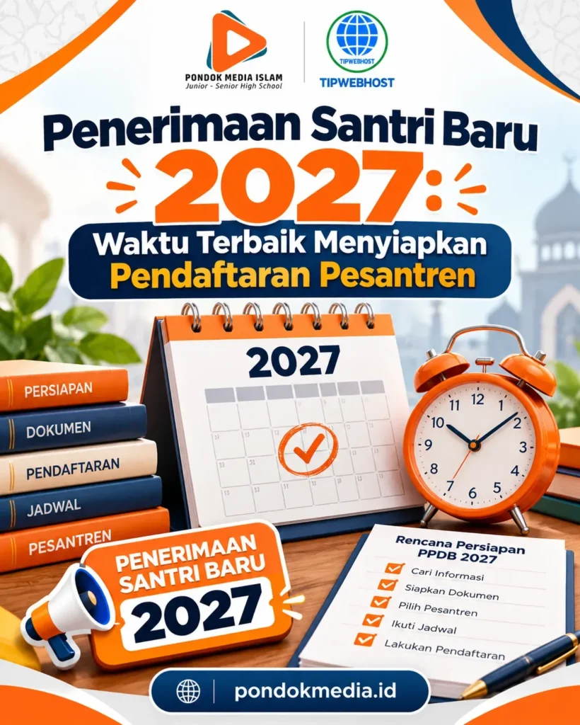 Penerimaan Santri Baru 2027: Waktu Terbaik Menyiapkan Pendaftaran Pesantren - Pondok Media Islam