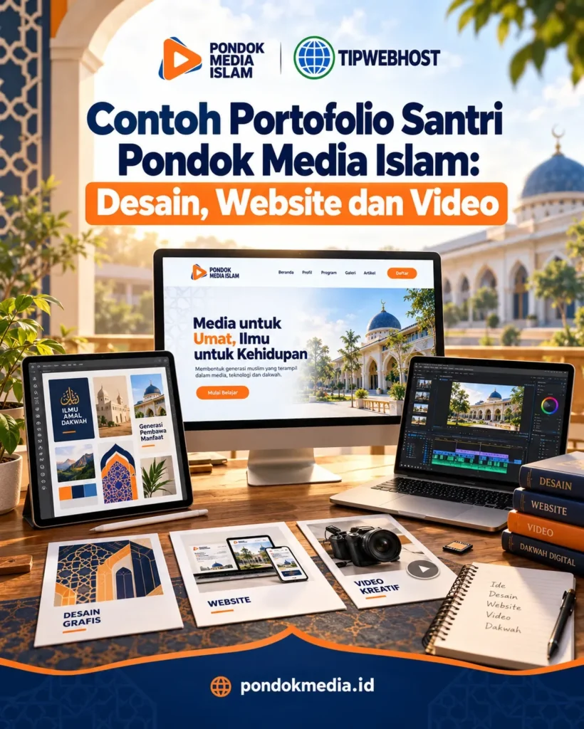 Contoh Portofolio Santri Pondok Media Islam: Desain, Website dan Video - Pondok Media Islam